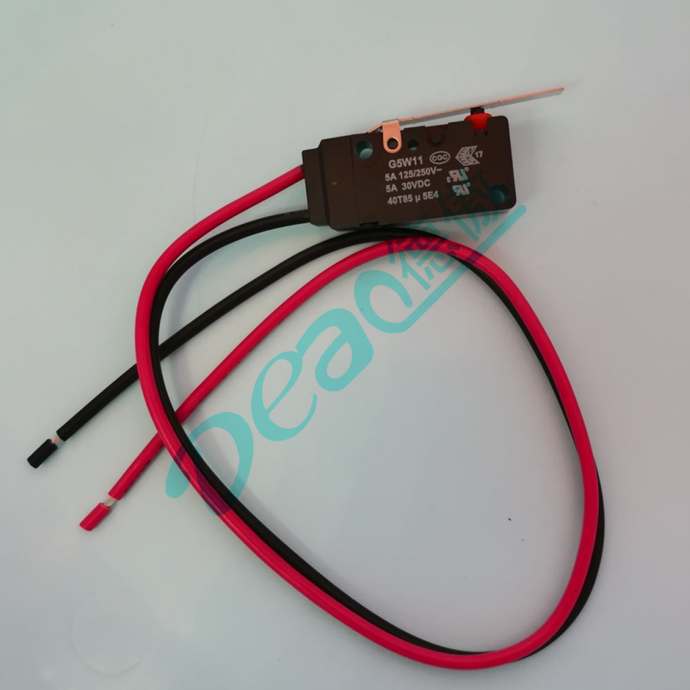 帶壓桿帶線材防水微動開關(guān)